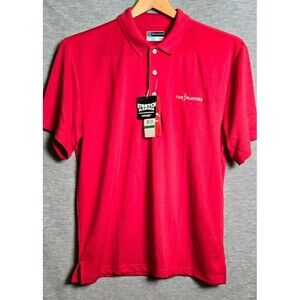 PGA TOUR Airflux Polo Shirt Mens Size Large Solid Red Short Sleeve
